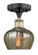 Edison One Light Semi-Flush Mount in Black Antique Brass (405|616-1F-BAB-G96)