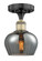 Edison One Light Semi-Flush Mount in Black Antique Brass (405|616-1F-BAB-G93)
