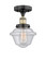Edison One Light Semi-Flush Mount in Black Antique Brass (405|616-1F-BAB-G534)