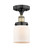 Edison One Light Semi-Flush Mount in Black Antique Brass (405|616-1F-BAB-G51)