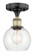 Edison One Light Semi-Flush Mount in Black Antique Brass (405|616-1F-BAB-G122-6)