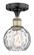 Edison One Light Semi-Flush Mount in Black Antique Brass (405|616-1F-BAB-G1215-6)