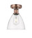 Edison One Light Semi-Flush Mount in Antique Copper (405|616-1F-AC-GBD-752)