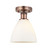Edison One Light Semi-Flush Mount in Antique Copper (405|616-1F-AC-GBD-751)