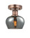 Edison One Light Semi-Flush Mount in Antique Copper (405|616-1F-AC-G93)