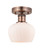 Edison One Light Semi-Flush Mount in Antique Copper (405|616-1F-AC-G91)