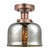 Edison One Light Semi-Flush Mount in Antique Copper (405|616-1F-AC-G78)