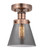 Edison One Light Semi-Flush Mount in Antique Copper (405|616-1F-AC-G63)