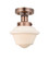 Edison One Light Semi-Flush Mount in Antique Copper (405|616-1F-AC-G531)