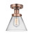 Edison One Light Semi-Flush Mount in Antique Copper (405|616-1F-AC-G42)