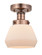 Edison One Light Semi-Flush Mount in Antique Copper (405|616-1F-AC-G171)