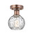 Edison One Light Semi-Flush Mount in Antique Copper (405|616-1F-AC-G1215-6)