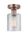 Edison One Light Semi-Flush Mount in Antique Copper (405|616-1F-AC-G112)