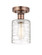 Edison One Light Semi-Flush Mount in Antique Copper (405|616-1F-AC-G1113)