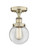Edison One Light Semi-Flush Mount in Antique Brass (405|616-1F-AB-G202-6)
