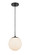 Auralume One Light Mini Pendant in Matte Black (405|608-BK-W)