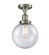 Franklin Restoration LED Semi-Flush Mount in Brushed Satin Nickel (405|517-1CH-SN-G204-8-LED)