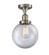 Franklin Restoration LED Semi-Flush Mount in Brushed Satin Nickel (405|517-1CH-SN-G202-8-LED)
