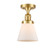 Franklin Restoration LED Semi-Flush Mount in Satin Gold (405|517-1CH-SG-G61-LED)