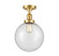 Franklin Restoration One Light Semi-Flush Mount in Satin Gold (405|517-1CH-SG-G204-10)