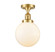 Franklin Restoration One Light Semi-Flush Mount in Satin Gold (405|517-1CH-SG-G201-8)