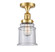 Franklin Restoration One Light Semi-Flush Mount in Satin Gold (405|517-1CH-SG-G184)