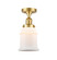 Franklin Restoration One Light Semi-Flush Mount in Satin Gold (405|517-1CH-SG-G181)
