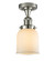 Franklin Restoration One Light Semi-Flush Mount in Polished Nickel (405|517-1CH-PN-G51)