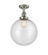 Franklin Restoration One Light Semi-Flush Mount in Polished Nickel (405|517-1CH-PN-G204-12)