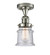 Franklin Restoration One Light Semi-Flush Mount in Polished Nickel (405|517-1CH-PN-G184S)