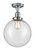 Franklin Restoration One Light Semi-Flush Mount in Polished Chrome (405|517-1CH-PC-G204-10)