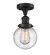 Franklin Restoration One Light Semi-Flush Mount in Matte Black (405|517-1CH-BK-G204-6)