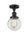 Franklin Restoration One Light Semi-Flush Mount in Matte Black (405|517-1CH-BK-G202-6)