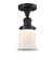 Franklin Restoration LED Semi-Flush Mount in Matte Black (405|517-1CH-BK-G181S-LED)