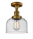 Franklin Restoration LED Semi-Flush Mount in Brushed Brass (405|517-1CH-BB-G74-LED)