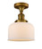 Franklin Restoration LED Semi-Flush Mount in Brushed Brass (405|517-1CH-BB-G71-LED)