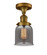 Franklin Restoration LED Semi-Flush Mount in Brushed Brass (405|517-1CH-BB-G53-LED)
