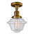 Franklin Restoration One Light Semi-Flush Mount in Brushed Brass (405|517-1CH-BB-G534)