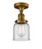 Franklin Restoration LED Semi-Flush Mount in Brushed Brass (405|517-1CH-BB-G52-LED)
