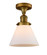 Franklin Restoration One Light Semi-Flush Mount in Brushed Brass (405|517-1CH-BB-G41)