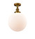 Franklin Restoration One Light Semi-Flush Mount in Brushed Brass (405|517-1CH-BB-G201-12)