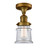 Franklin Restoration One Light Semi-Flush Mount in Brushed Brass (405|517-1CH-BB-G182S)