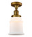 Franklin Restoration One Light Semi-Flush Mount in Brushed Brass (405|517-1CH-BB-G181)