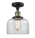 Franklin Restoration One Light Semi-Flush Mount in Black Antique Brass (405|517-1CH-BAB-G72)