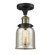 Franklin Restoration One Light Semi-Flush Mount in Black Antique Brass (405|517-1CH-BAB-G58)