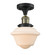 Franklin Restoration LED Semi-Flush Mount in Black Antique Brass (405|517-1CH-BAB-G531-LED)