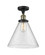 Franklin Restoration LED Semi-Flush Mount in Black Antique Brass (405|517-1CH-BAB-G44-L-LED)