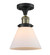 Franklin Restoration One Light Semi-Flush Mount in Black Antique Brass (405|517-1CH-BAB-G41)