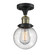 Franklin Restoration One Light Semi-Flush Mount in Black Antique Brass (405|517-1CH-BAB-G204-6)