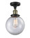 Franklin Restoration One Light Semi-Flush Mount in Black Antique Brass (405|517-1CH-BAB-G202-8)